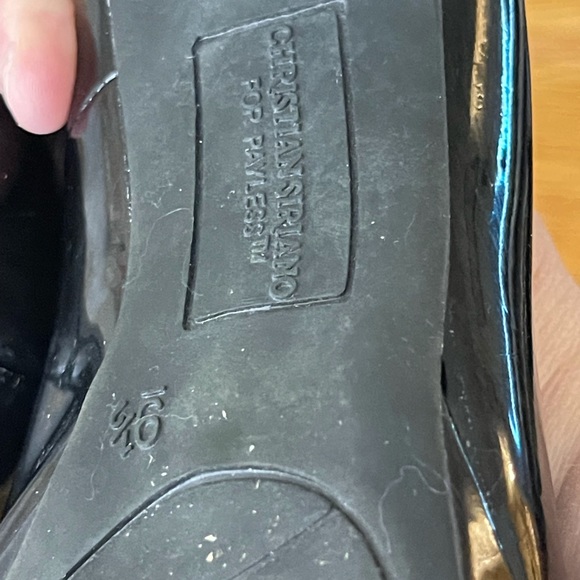 Christian Siriano Black Faux Patent Leather Pumps Size  9.5 - Picture 5 of 10